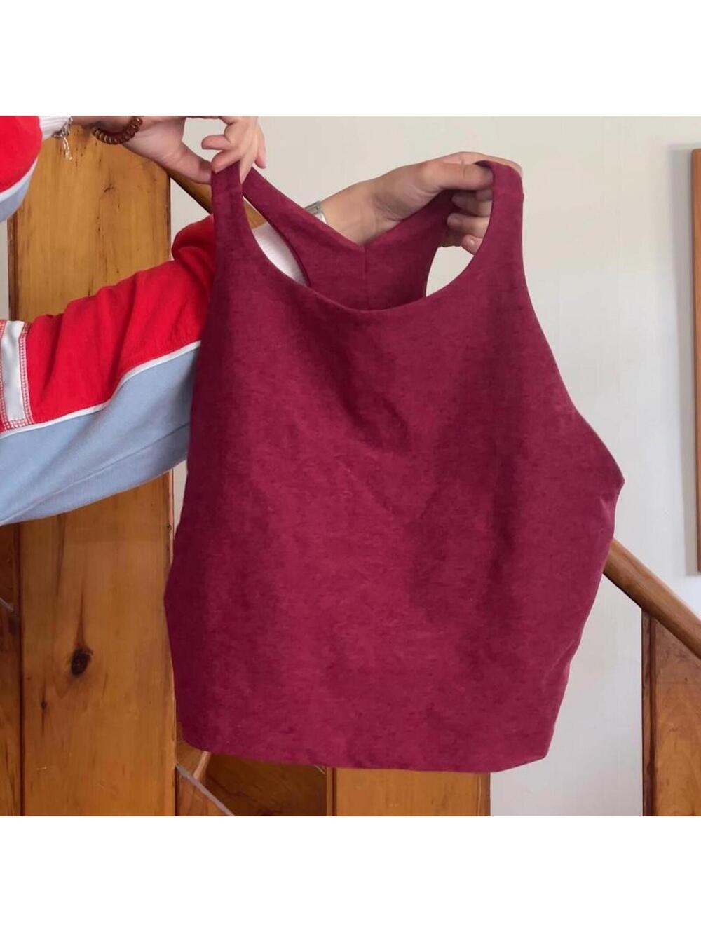 Beyond Yoga burgundy dark red sports bra tank Size XL